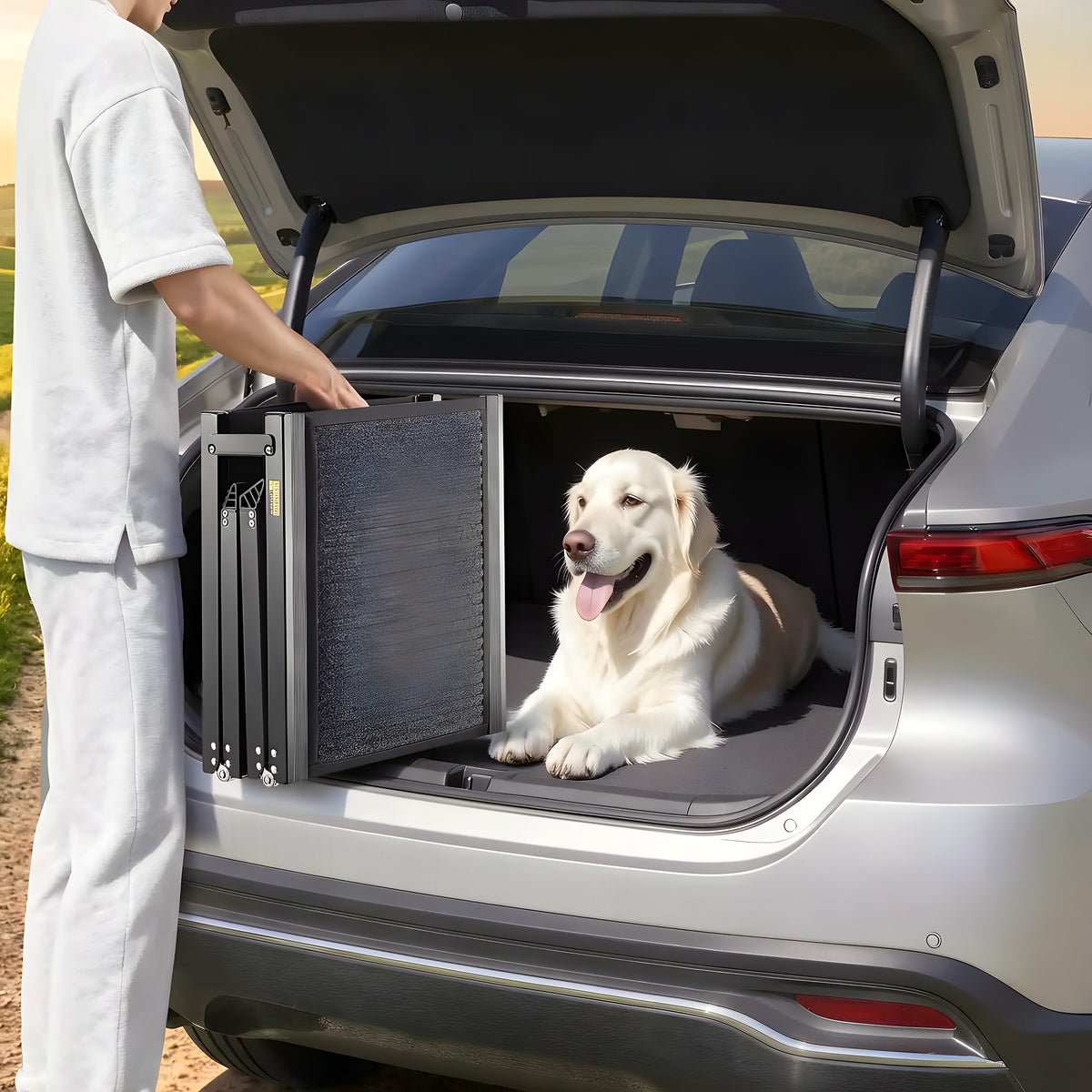 Rampe pliable en aluminium pour monter en voiture