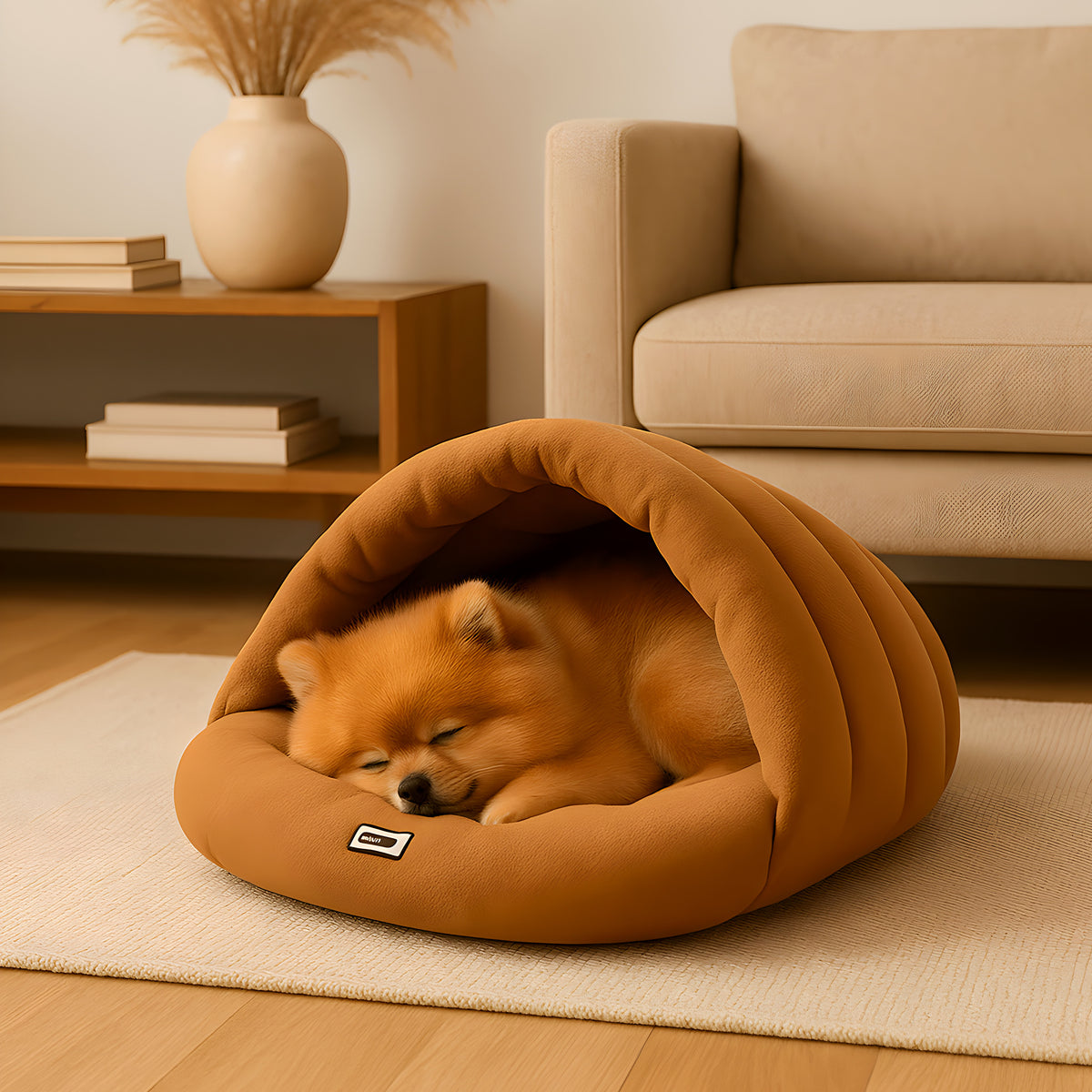 Sac de couchage grotte en polaire pour petit chien