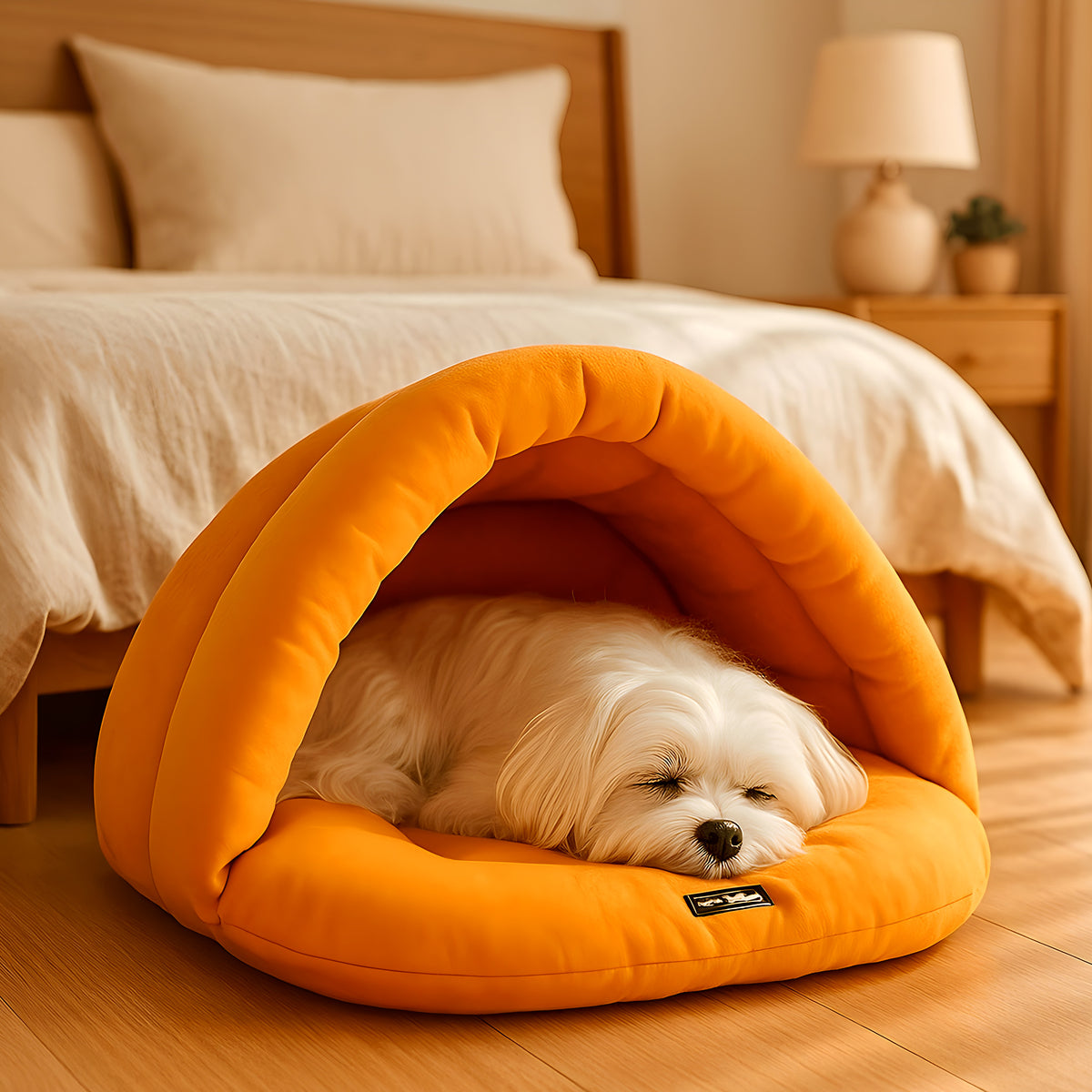 Sac de couchage grotte en polaire pour petit chien
