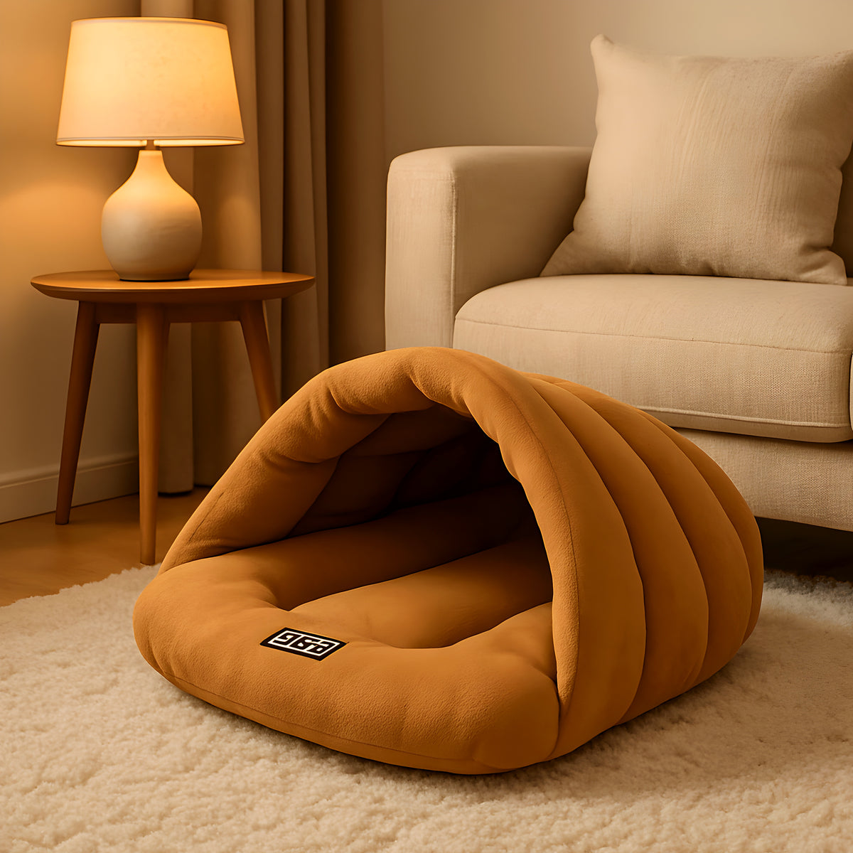 Sac de couchage grotte en polaire pour petit chien