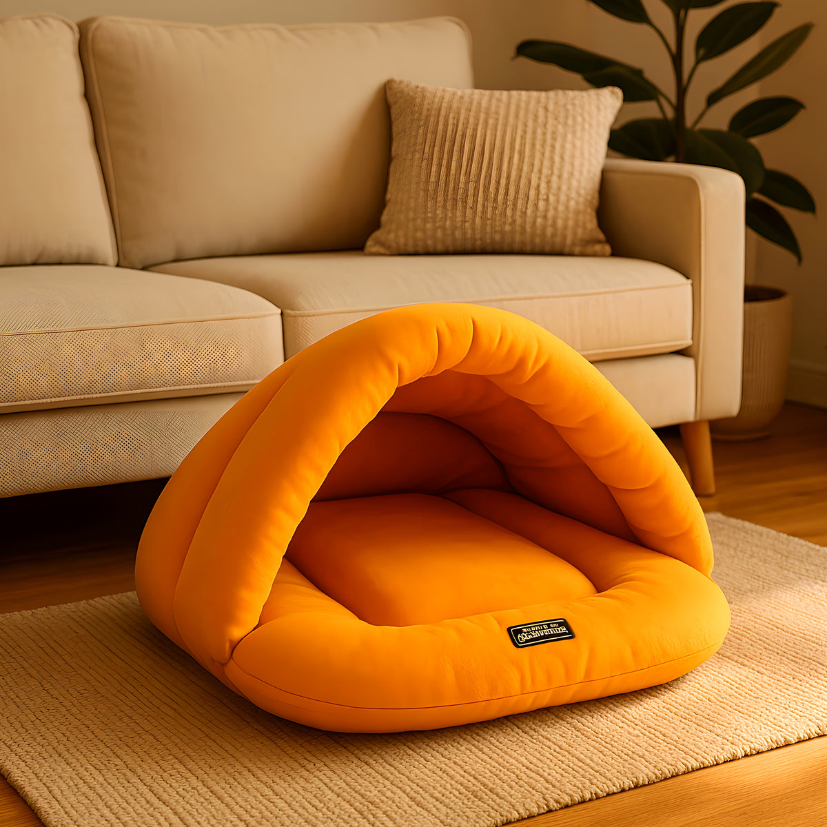 Sac de couchage grotte en polaire pour petit chien