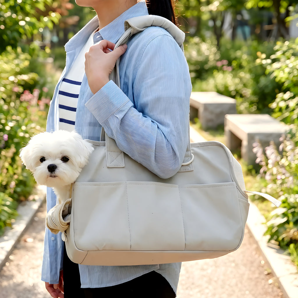 Sac de transport en coton avec coussin pour petit chien