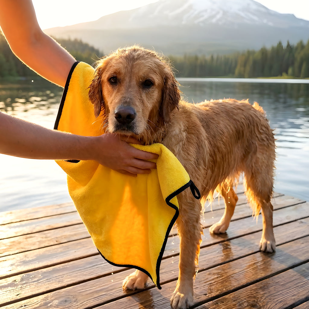 Serviettes microfibre pour chien, lot de 2