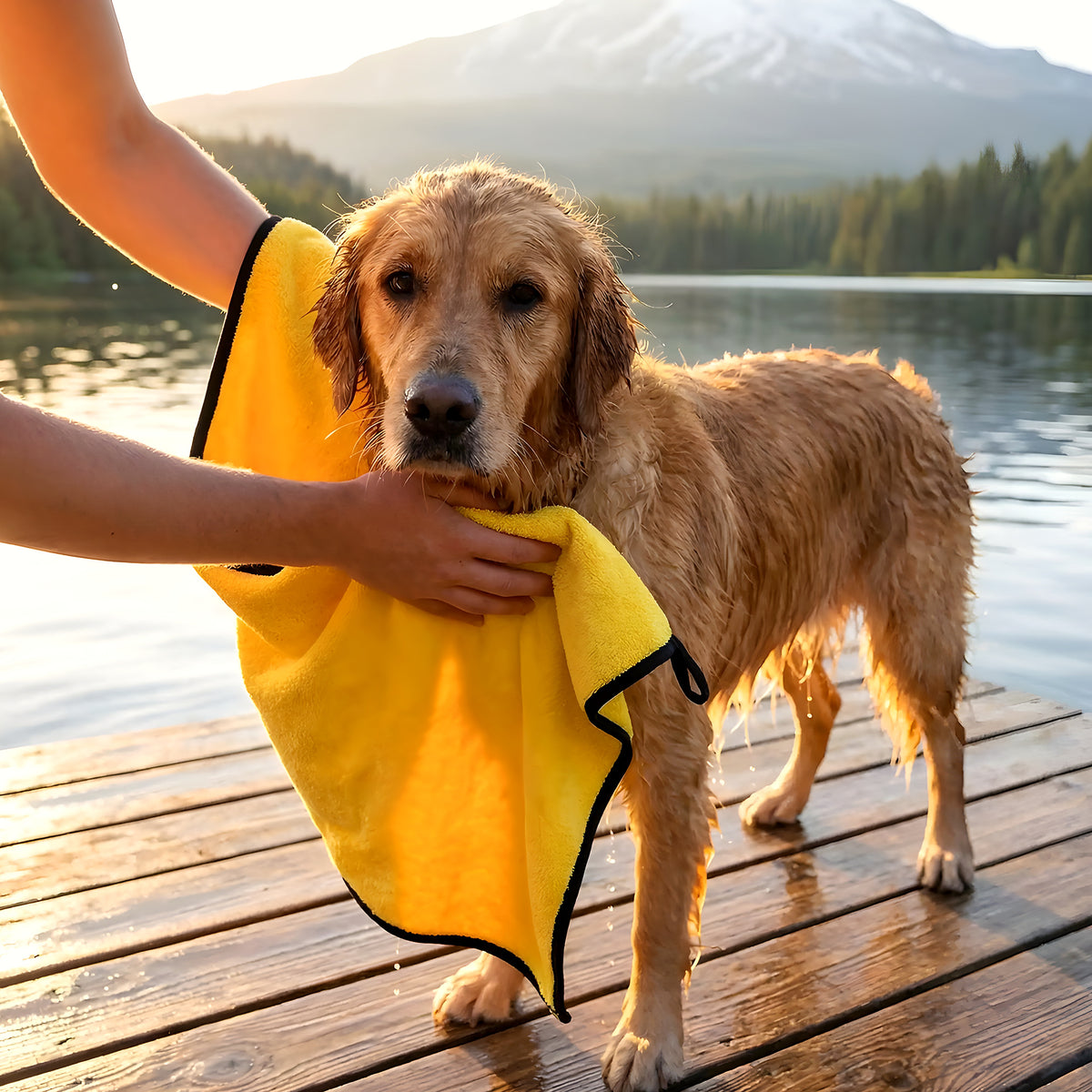 Serviettes microfibre pour chien, lot de 2