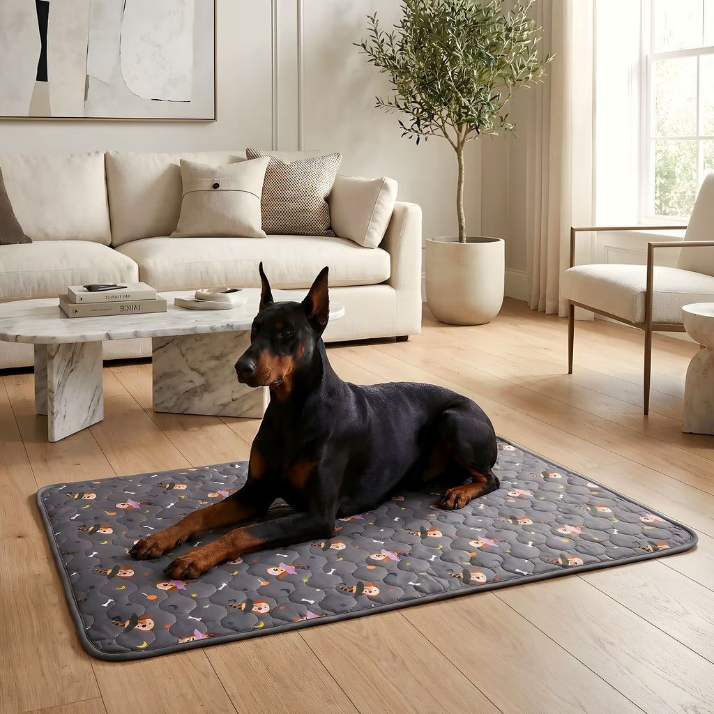 Tapis absorbant lavable motif chien, 4 tailles