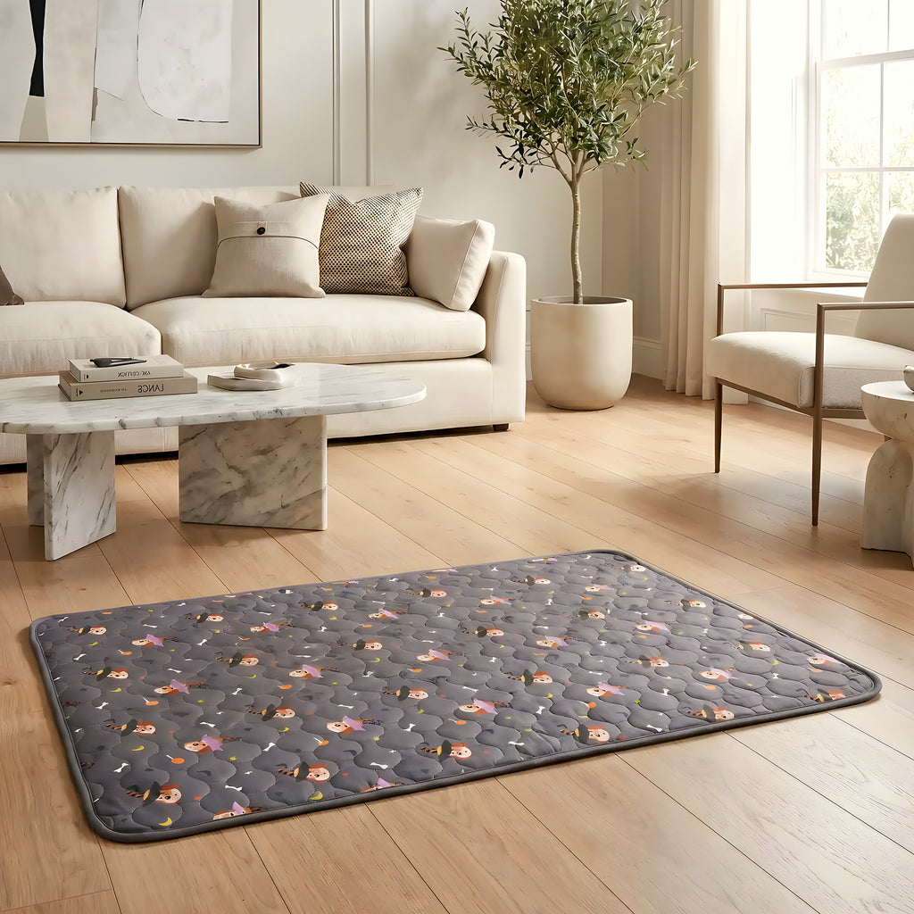 Tapis absorbant lavable motif chien, 4 tailles