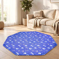 Tapis absorbant octogonal pour parc de chien