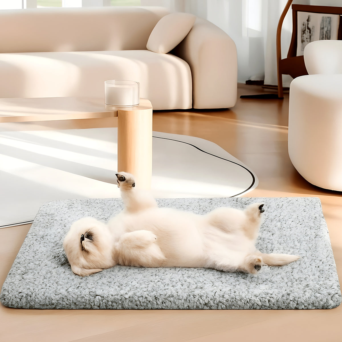 Tapis auto-chauffant en peluche pour chien, 3 tailles