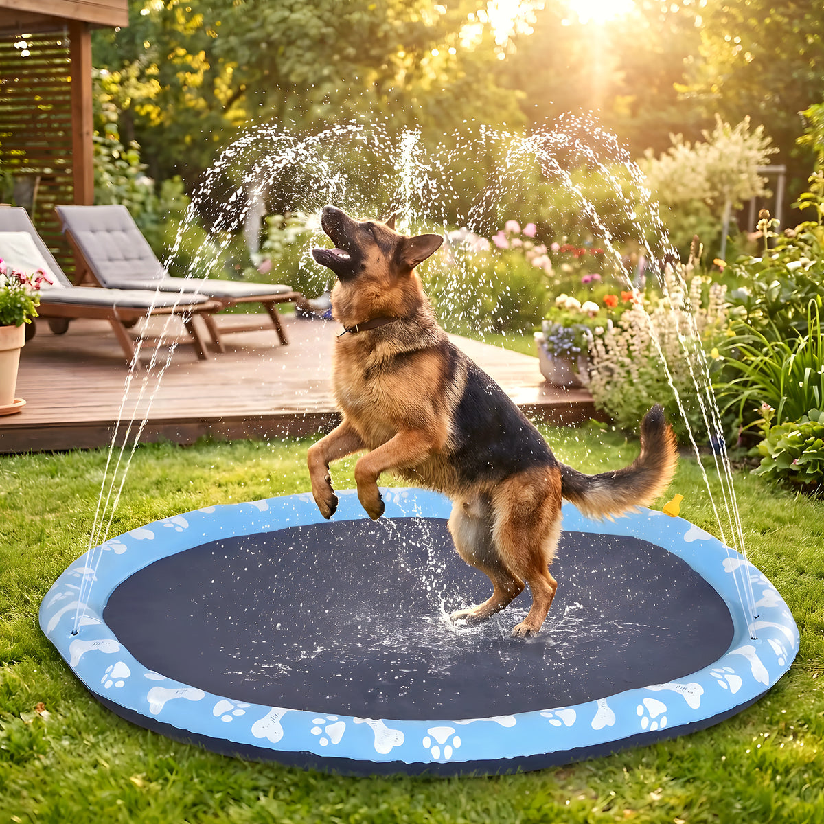 Tapis d'eau rafraîchissant pour chien Ø150 cm