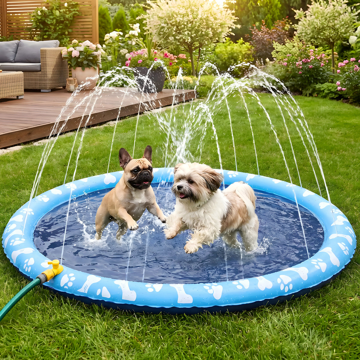 Tapis d'eau rafraîchissant pour chien Ø150 cm