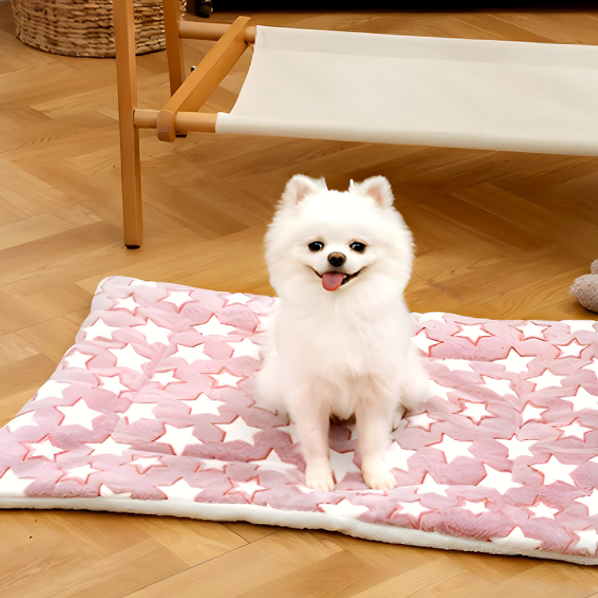 Tapis de couchage en velours corail pour chien, S à XXL