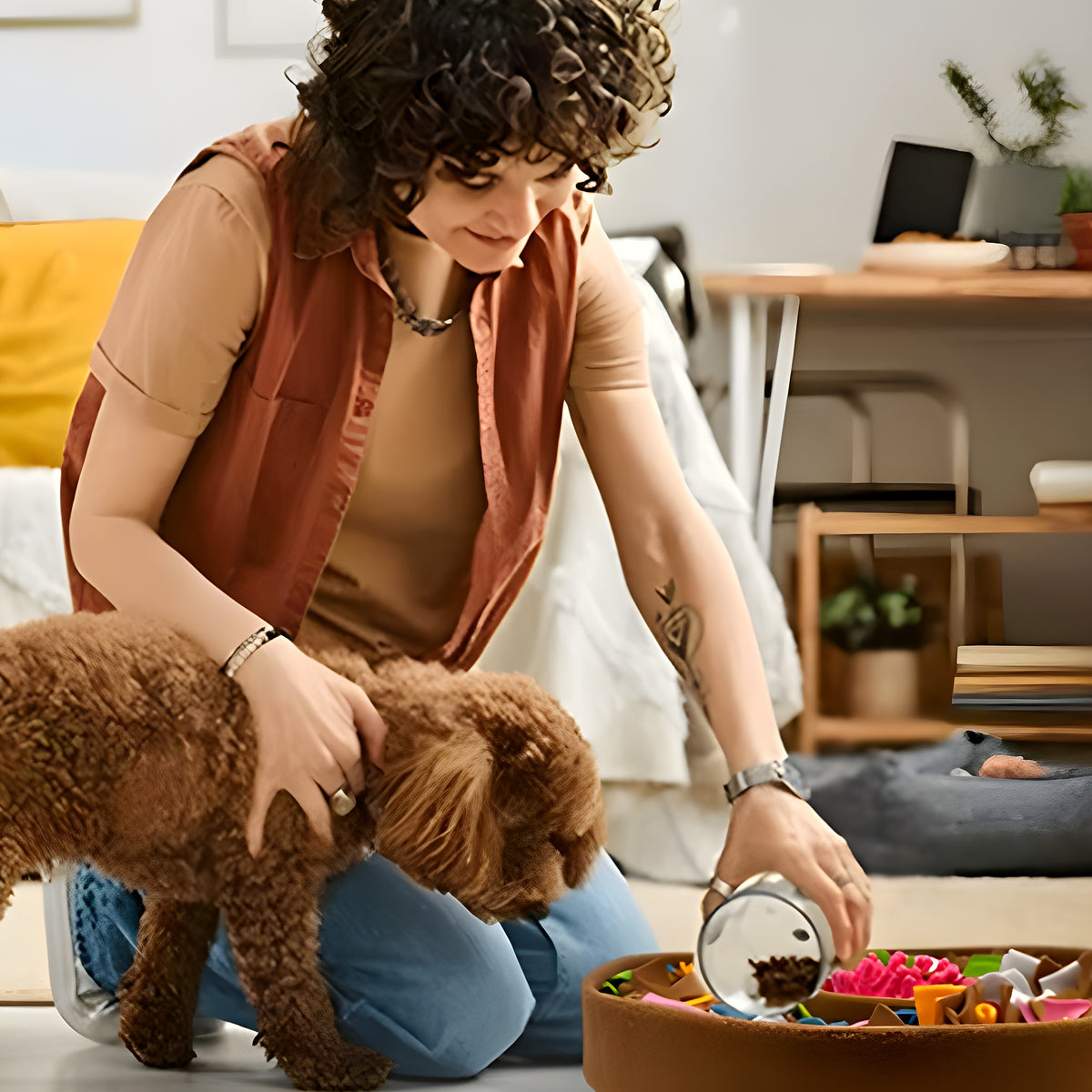 Tapis de fouille à textures variées pour chien