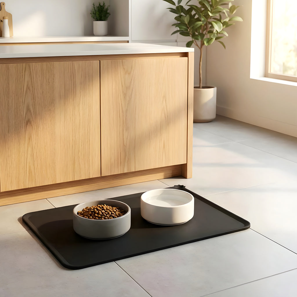 Tapis de gamelle en silicone à bords rehaussés