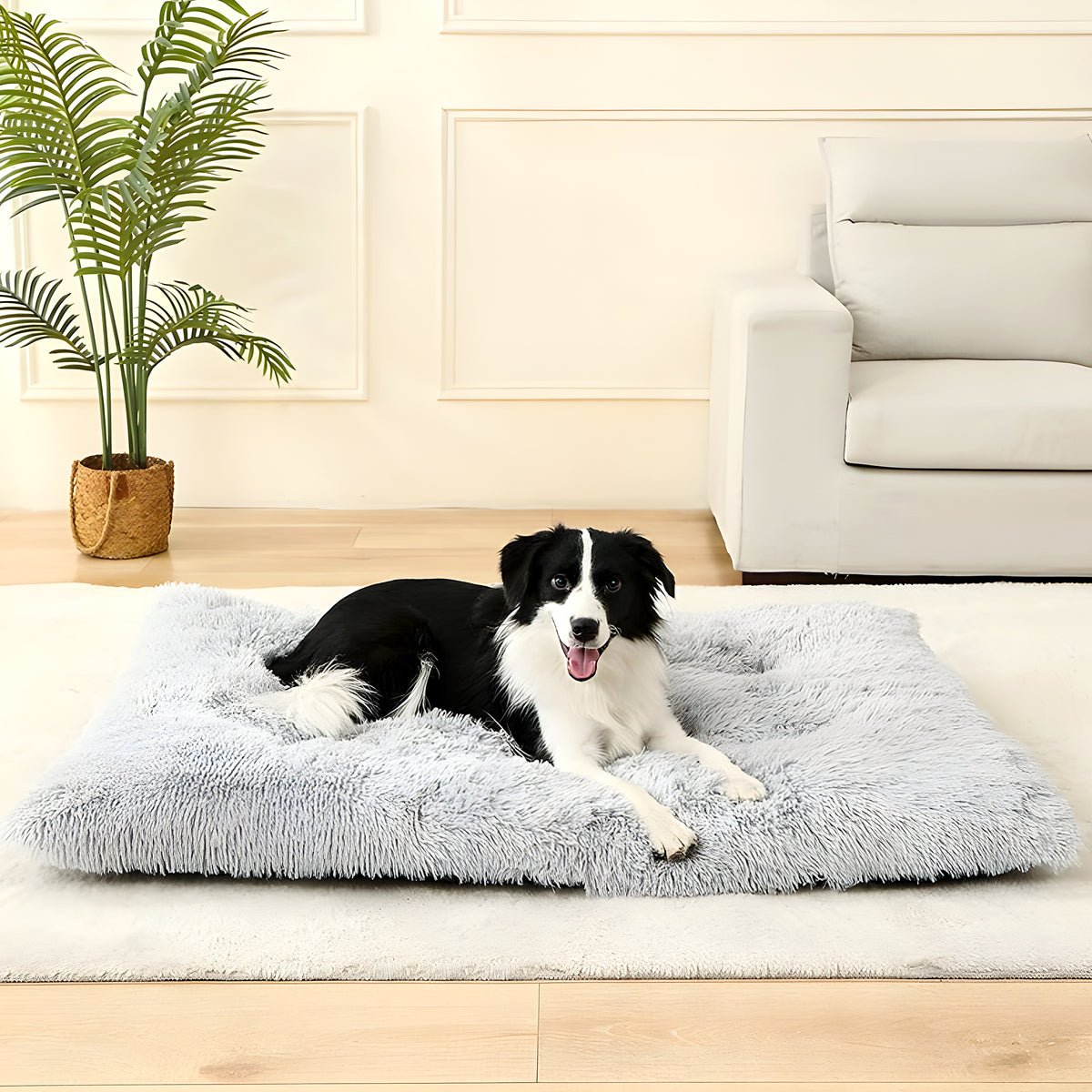 Tapis douillet en peluche à mémoire de forme pour chien