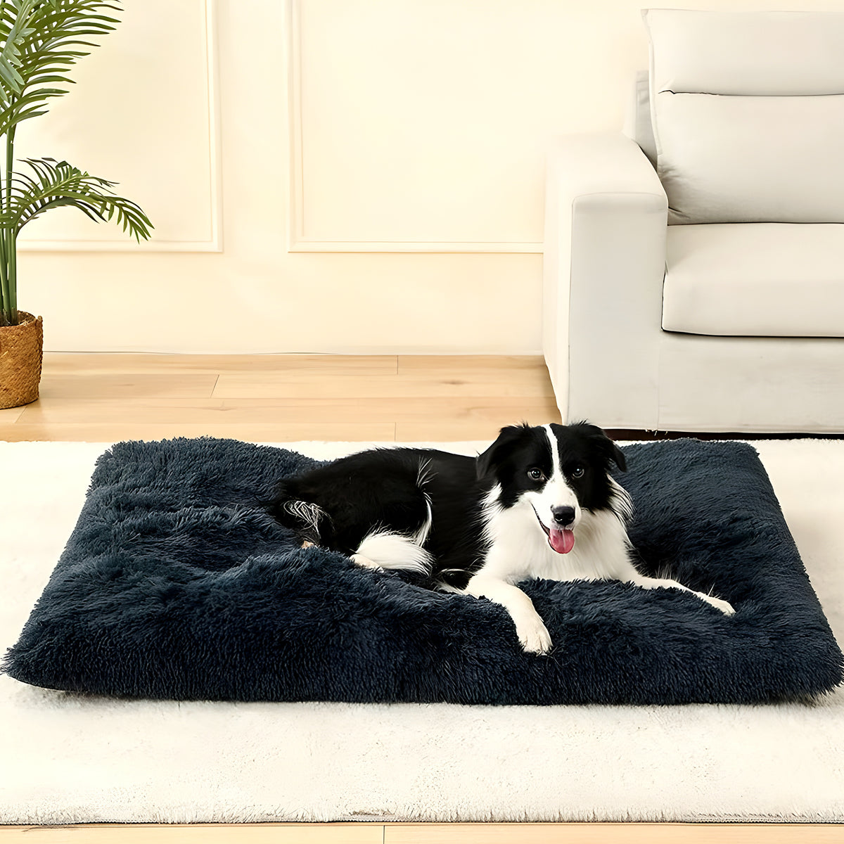 Tapis douillet en peluche à mémoire de forme pour chien
