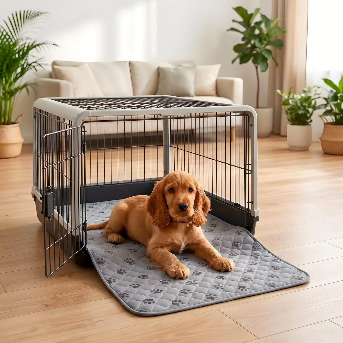 Tapis éducateurs lavables pour chiot, lot de 2