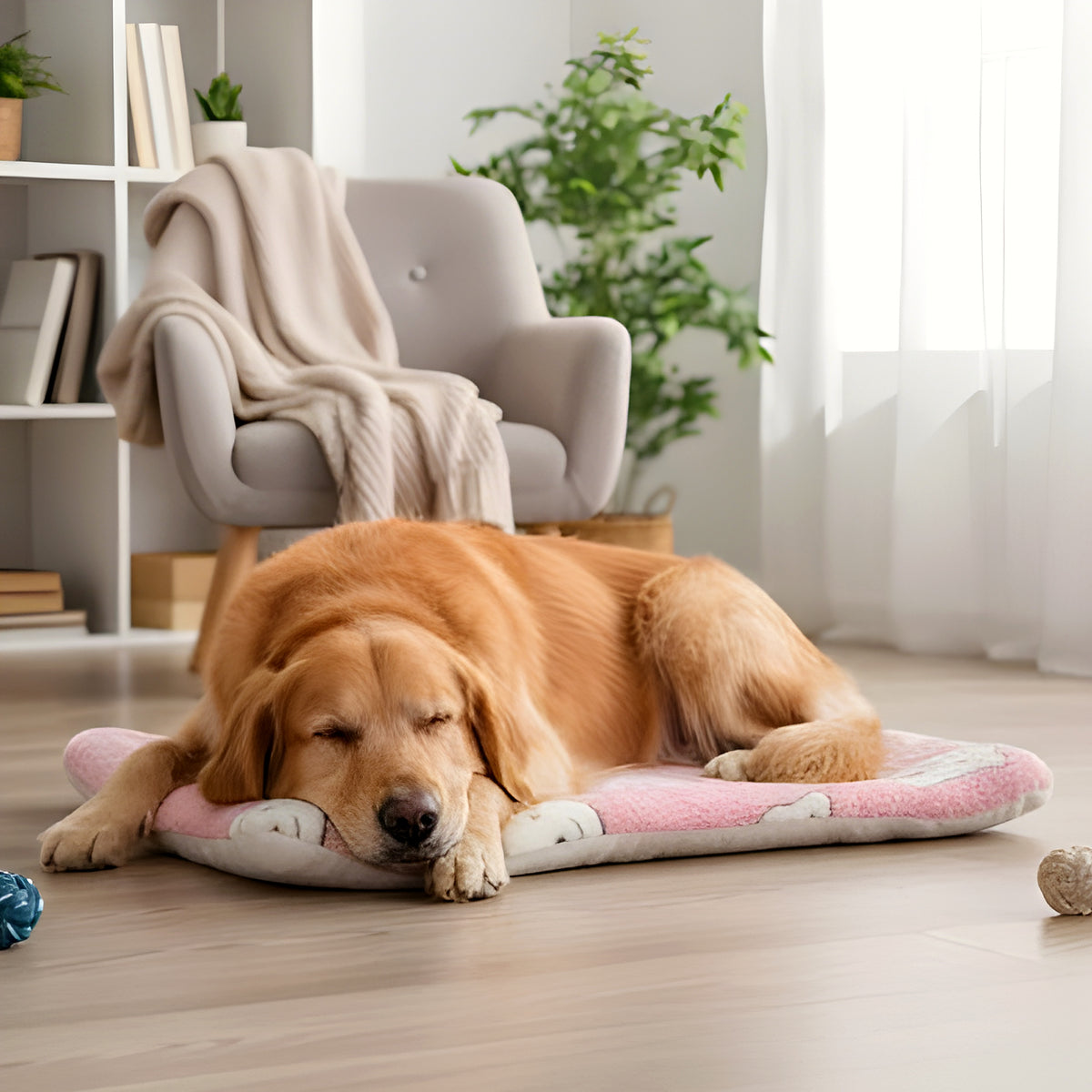 Tapis en flanelle ours rose, gris ou ourson pour chien