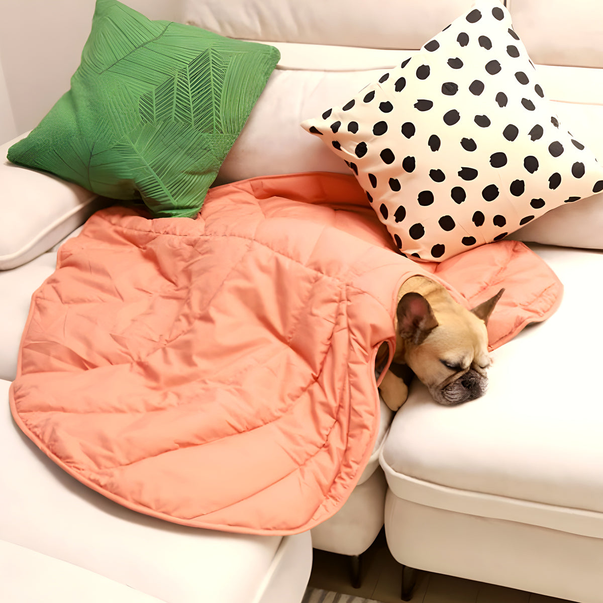 Tapis feuille déco hydrofuge pour chien