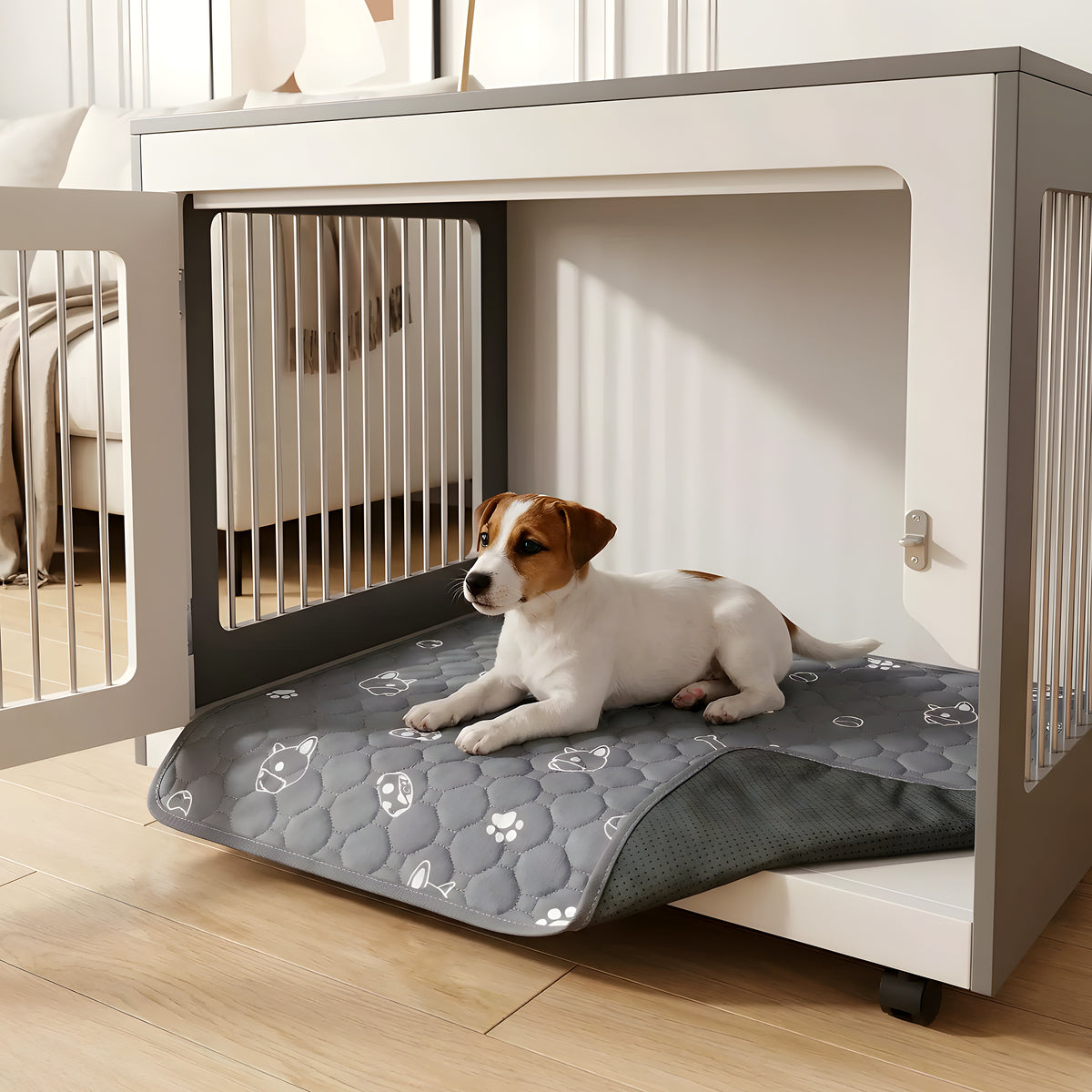 Tapis imperméable motif bouledogue français