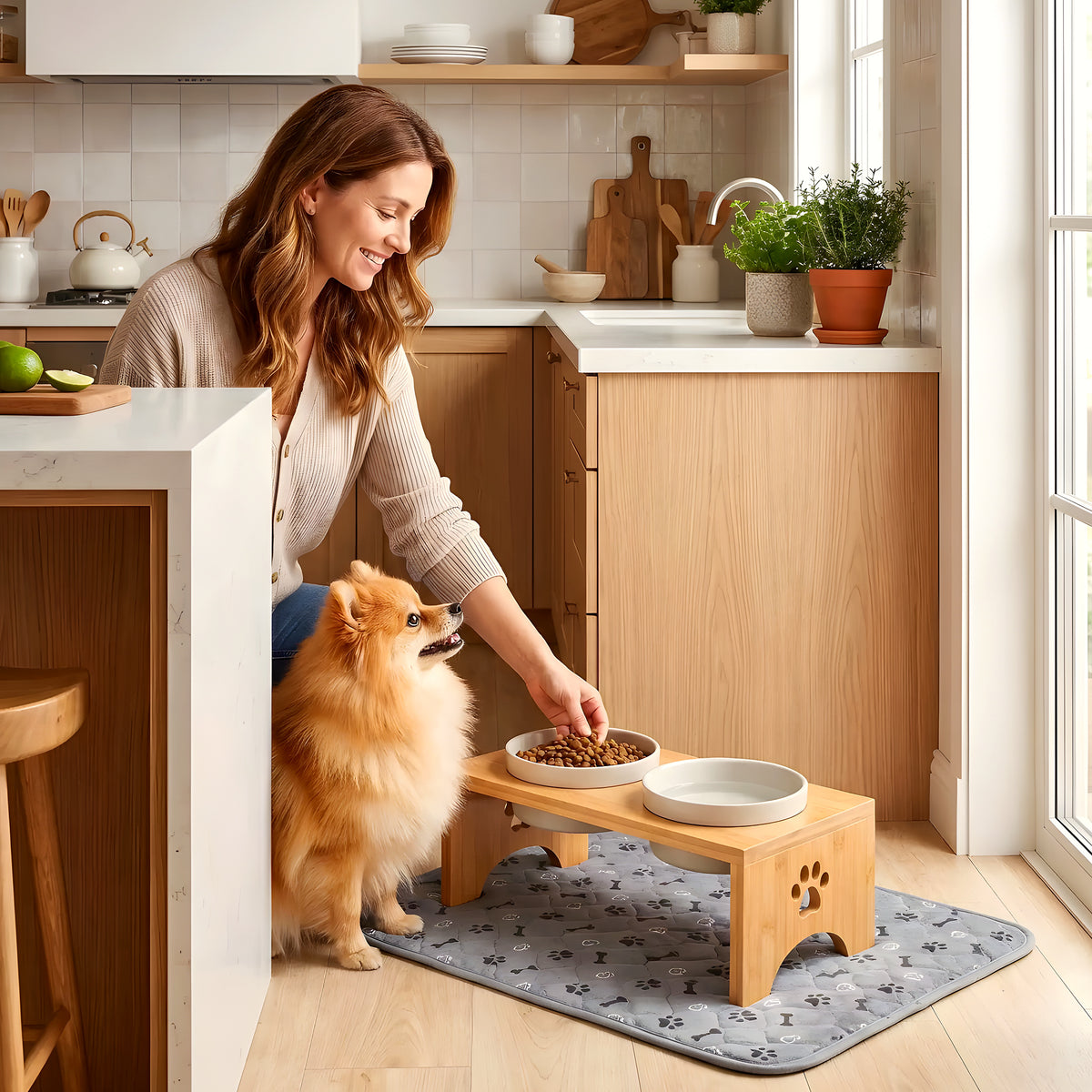 Tapis imperméable motif bouledogue français