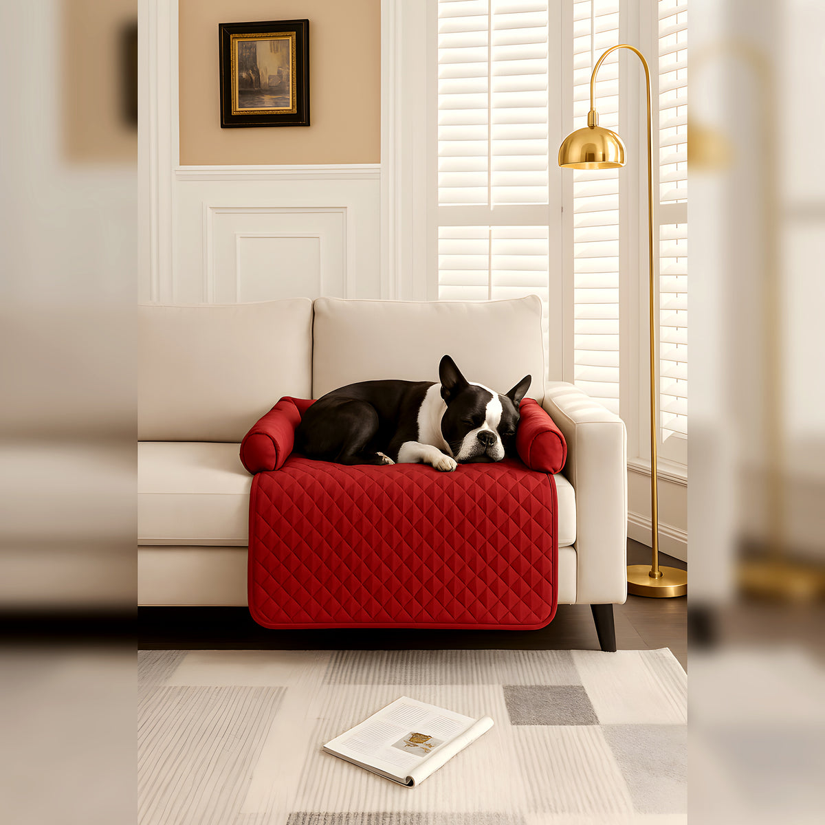 Tapis protège-canapé à bordure surélevée, 5 coloris