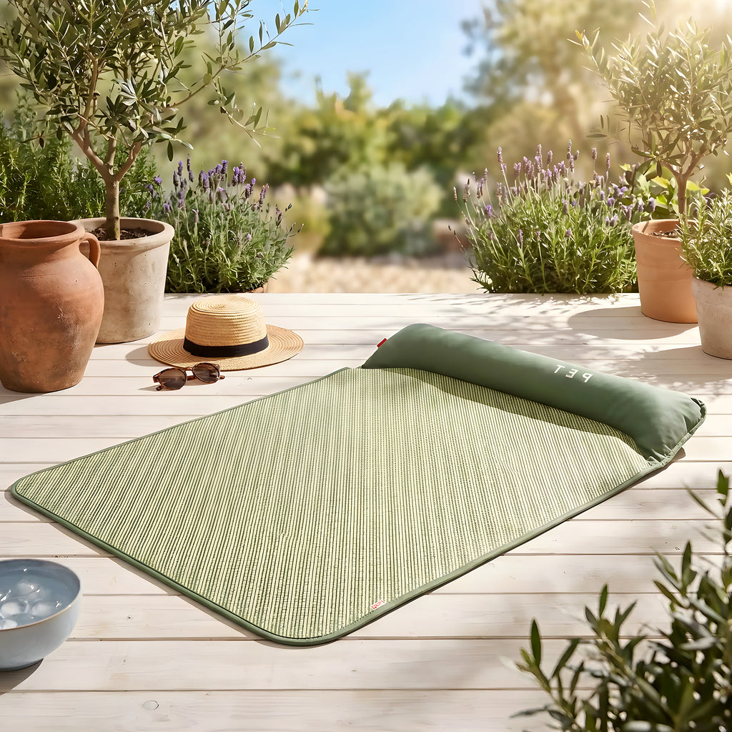 Tapis rafraîchissant 3 couches en rotin, 4 tailles