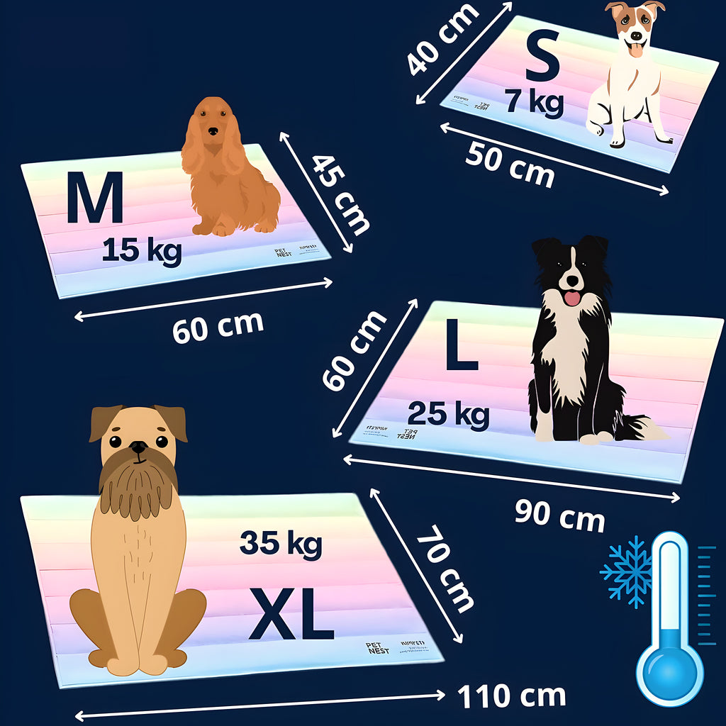 Tapis rafraîchissant au gel pour chien, S à XL