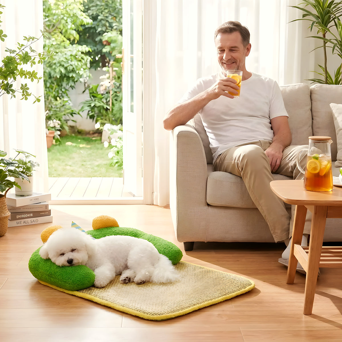 Tapis rafraîchissant en rotin pour petit chien, 3 coloris