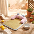 Tapis rafraîchissant en rotin pour petit chien, 3 coloris