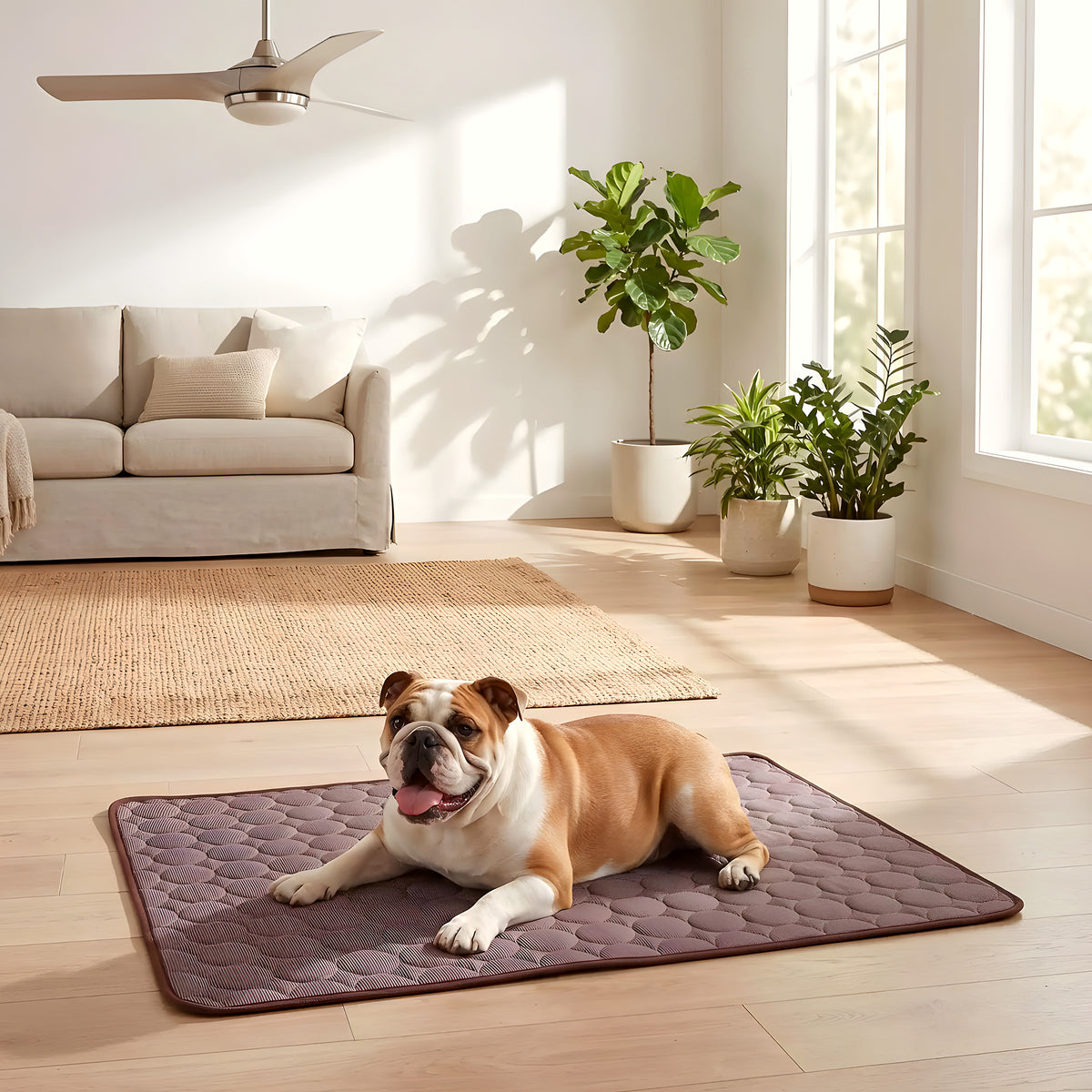 Tapis rafraîchissant en tissu glacé pour chien, M à XL