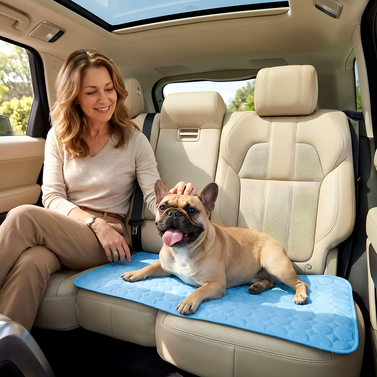 Tapis rafraîchissant en tissu glacé pour chien, M à XL