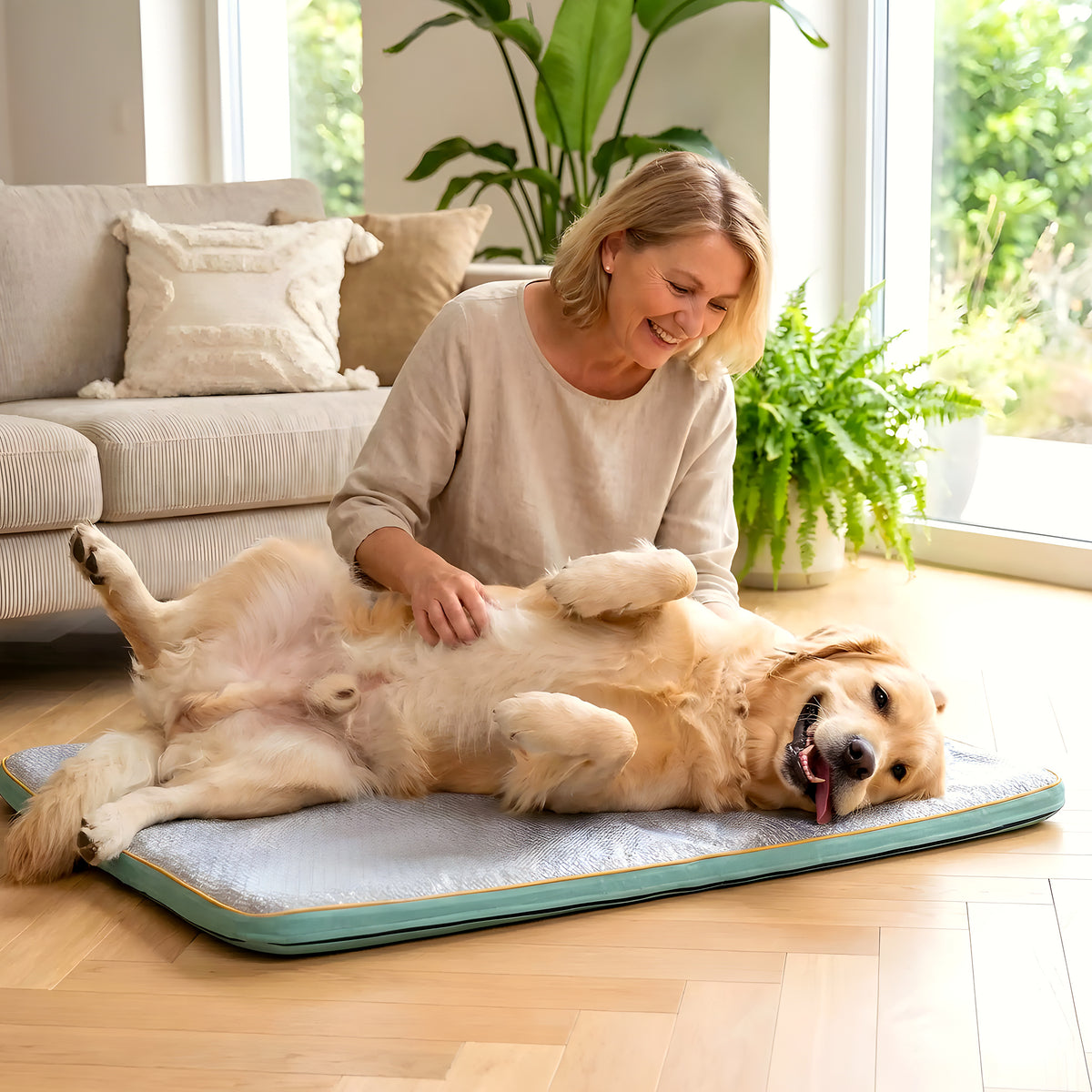 Tapis rafraîchissant orthopédique XXL pour chien