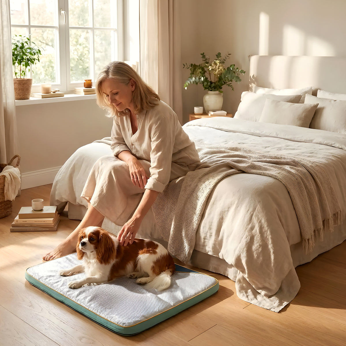 Tapis rafraîchissant orthopédique XXL pour chien