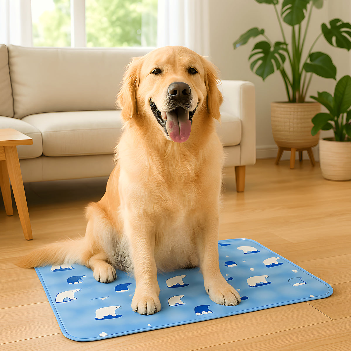 Tapis rafraîchissant PVC motif glace ou ours pour chien