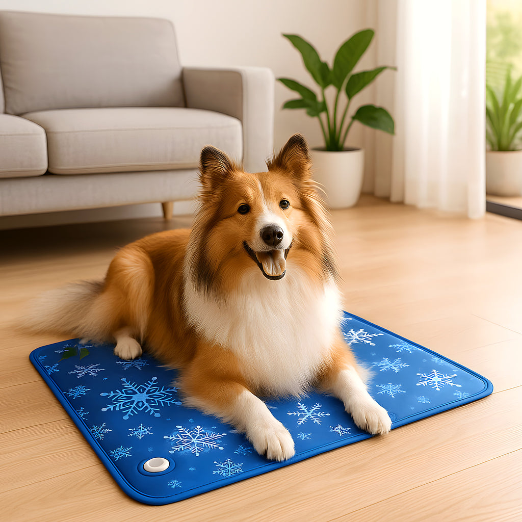 Tapis rafraîchissant PVC motif glace ou ours pour chien