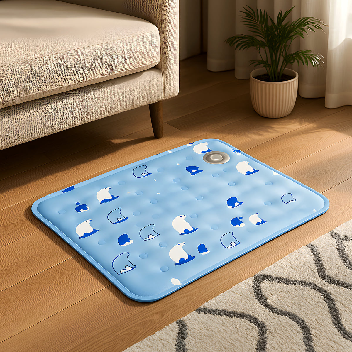 Tapis rafraîchissant PVC motif glace ou ours pour chien