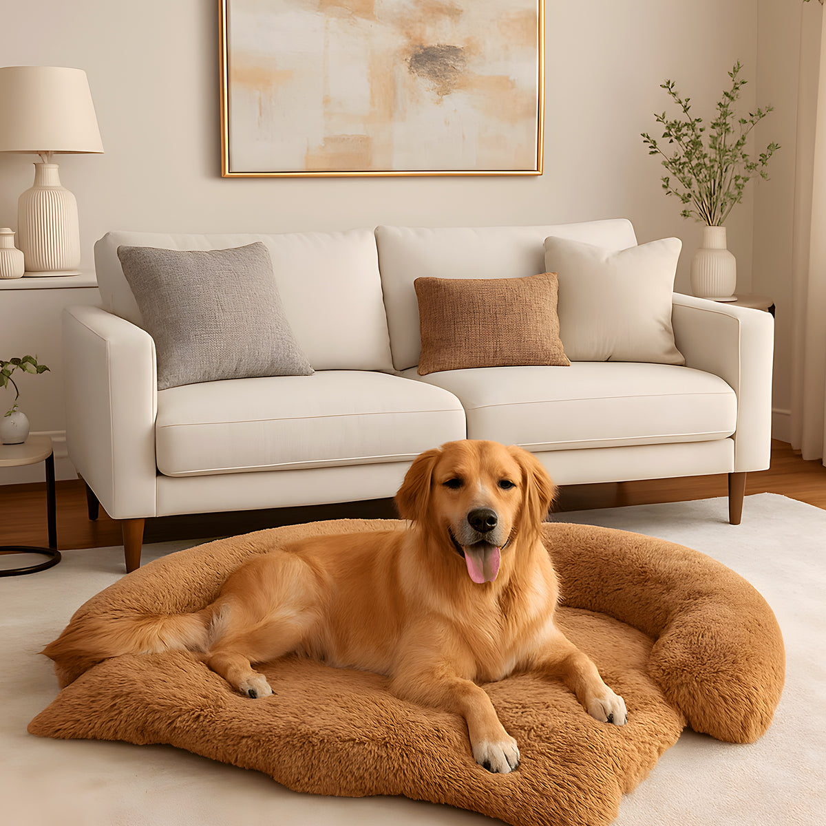 Tapis XXL avec traversin pour grand chien jusqu'à 45 kg