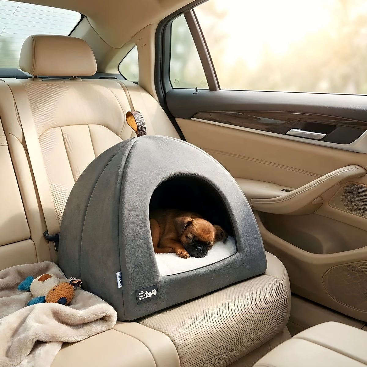 Tente pliable en velours pour mini chien