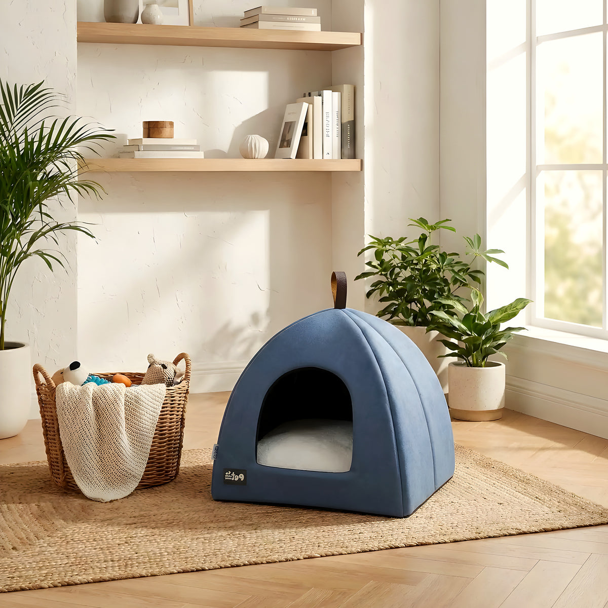 Tente pliable en velours pour mini chien