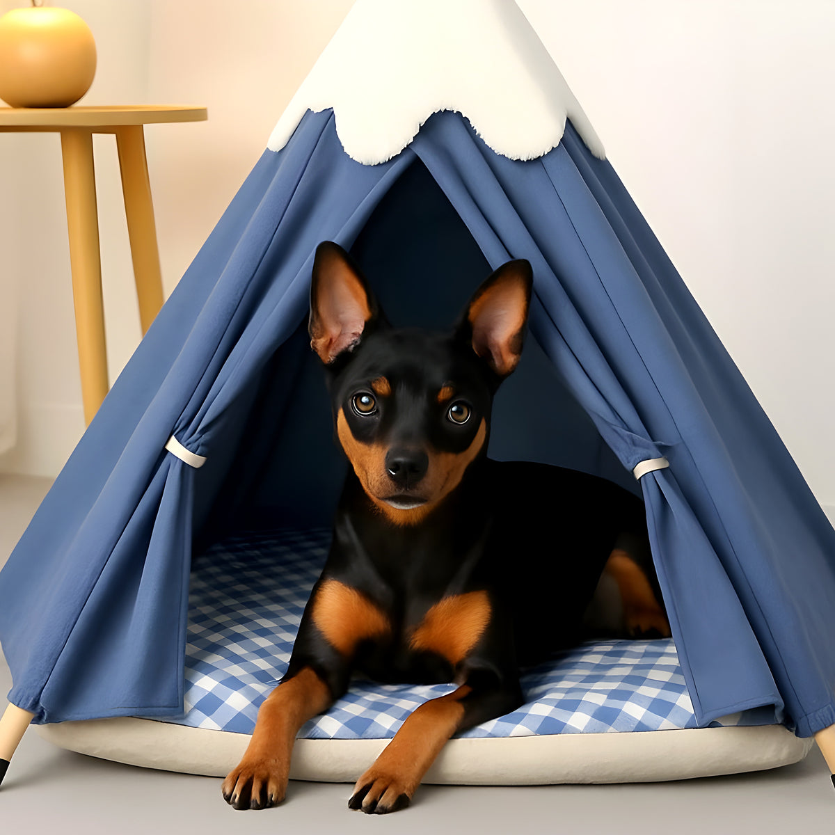 Tipi pour petit chien avec ouverture frontale