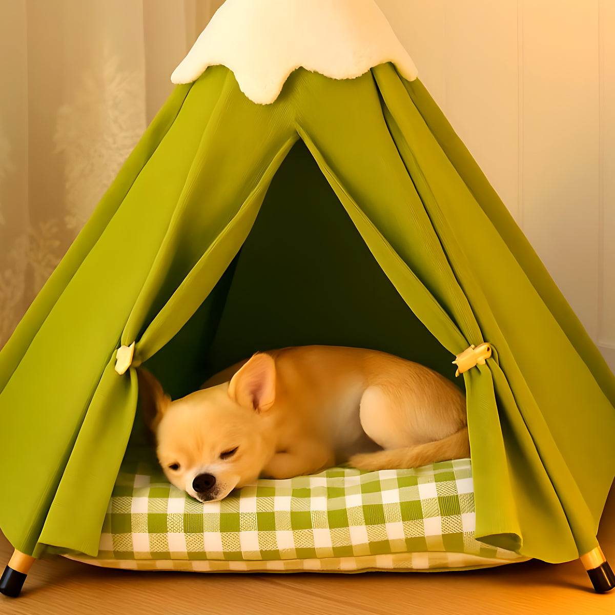 Tipi pour petit chien avec ouverture frontale
