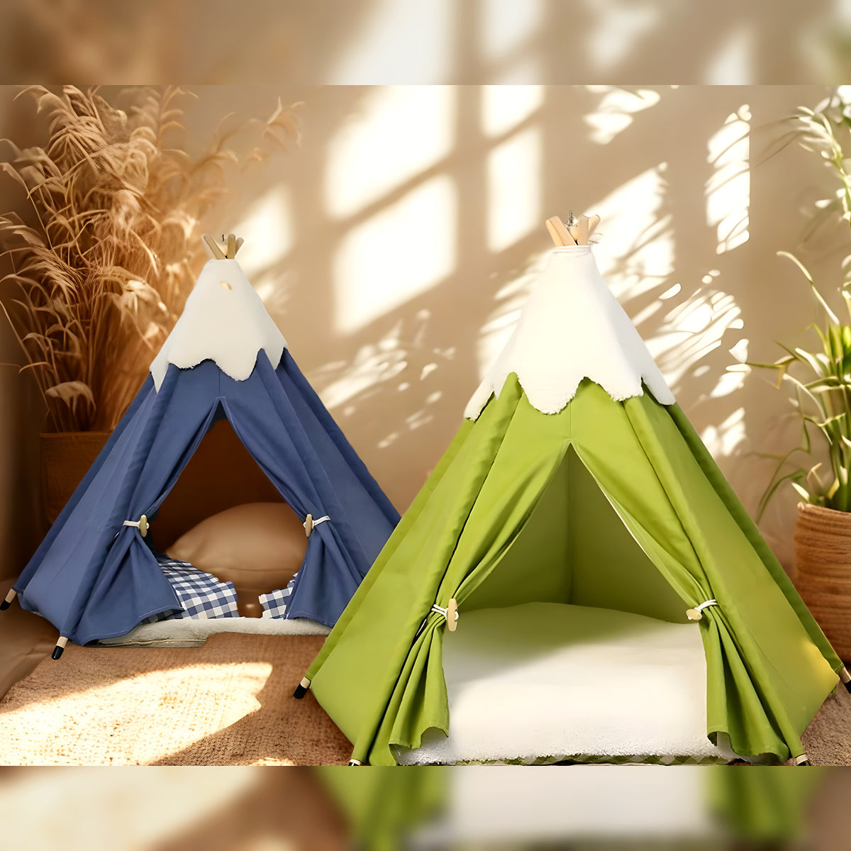 Tipi pour petit chien avec ouverture frontale