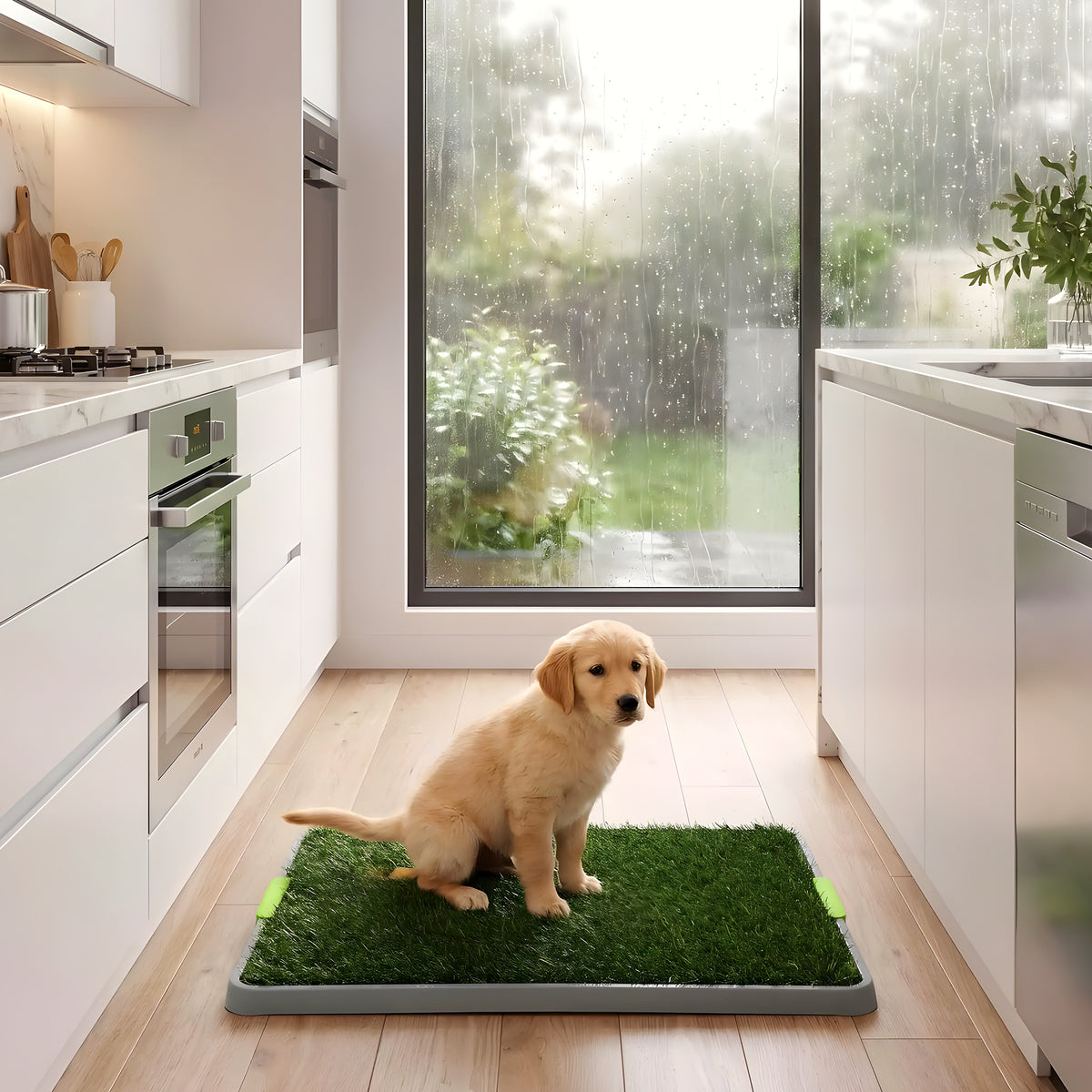 Toilettes pour petit chien avec 2 tapis gazon